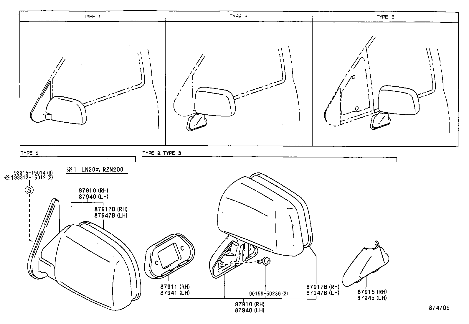 87945-89110 COVER, OUTER MIRROR, LH product image