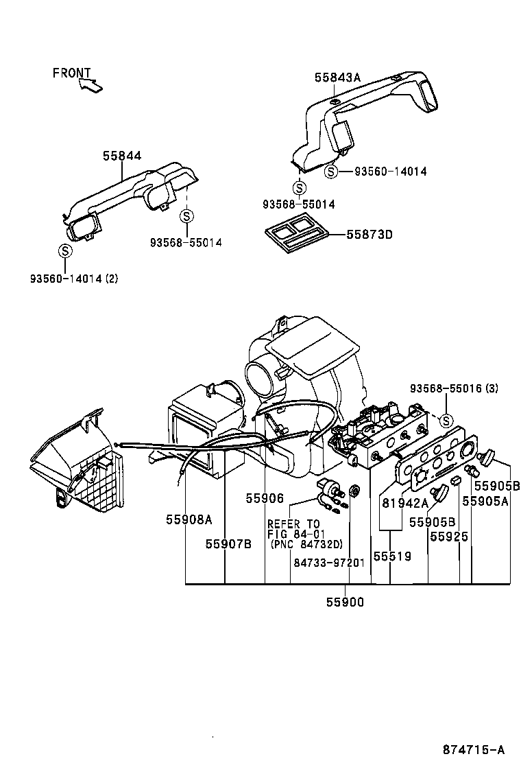 55844-97503 DUCT, HEATER TO REGISTER, NO.2 product image