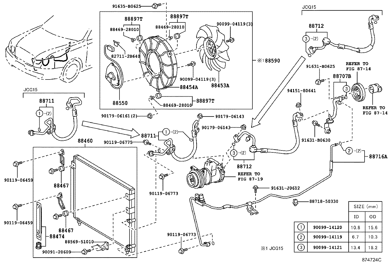 88460-51010 CONDENSER ASSY, COOLER product image