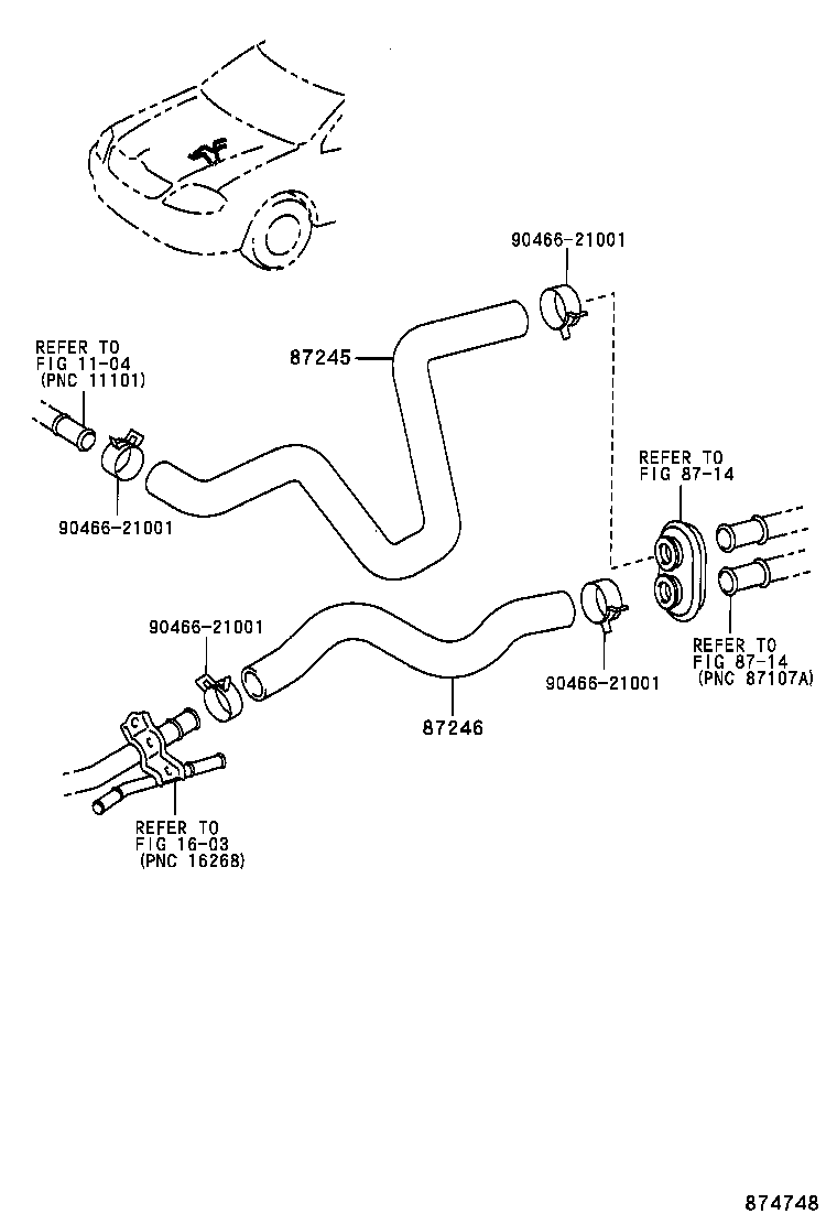 87245-02620 HOSE, HEATER WATER, INLET product image