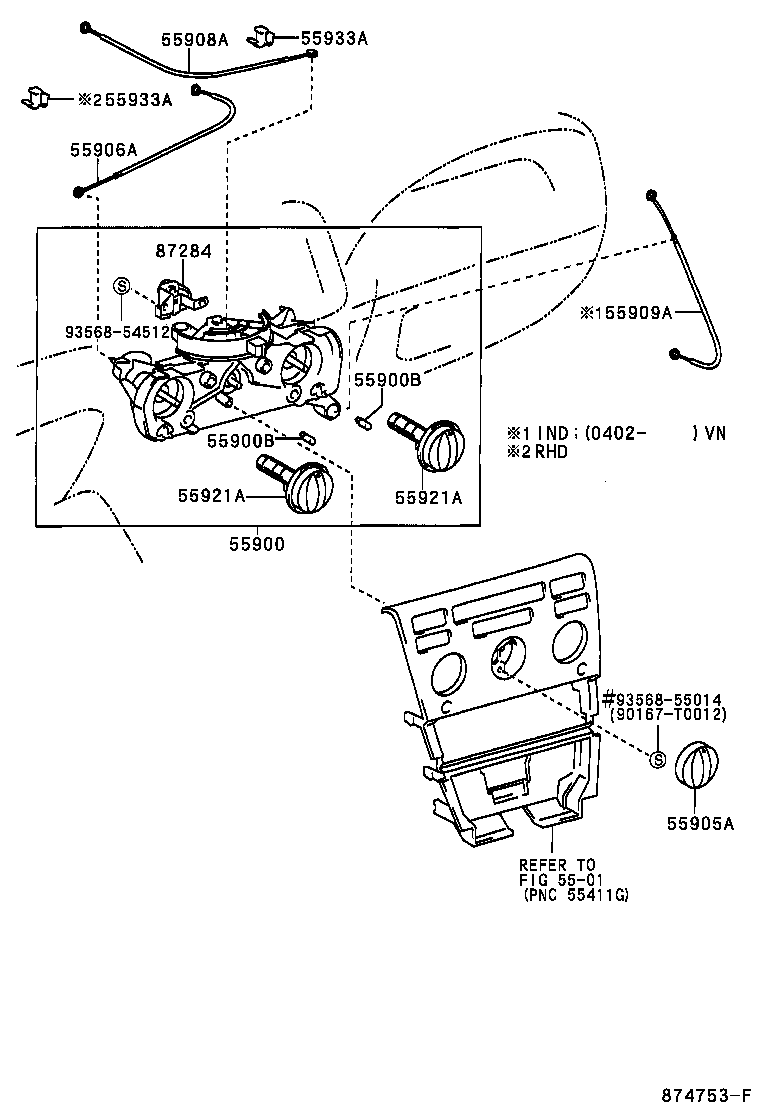 55846-02070 DUCT, HEATER TO REGISTER, NO.4 product image