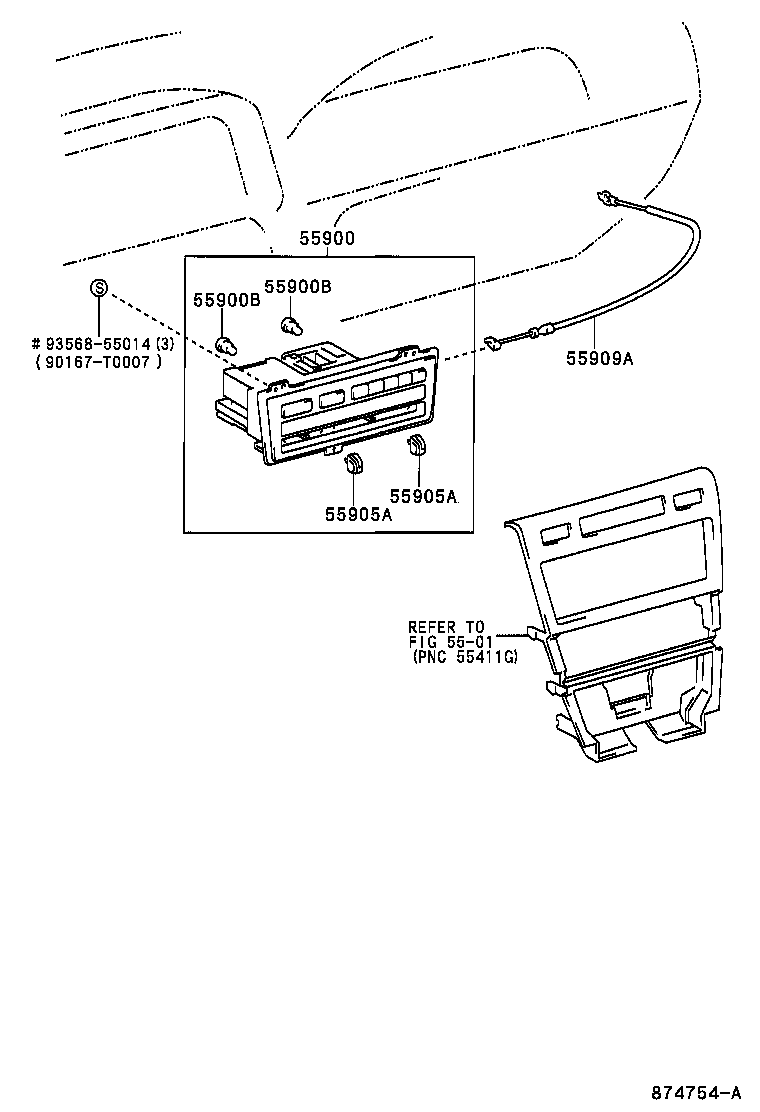 55846-02070 DUCT, HEATER TO REGISTER, NO.4 product image