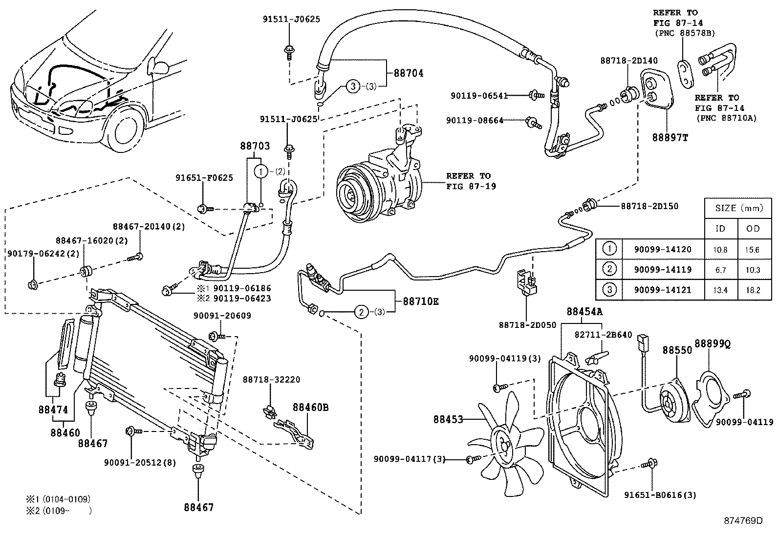 88710-44600 TUBE & ACCESSORY ASSY, AIR CONDITIONER product image