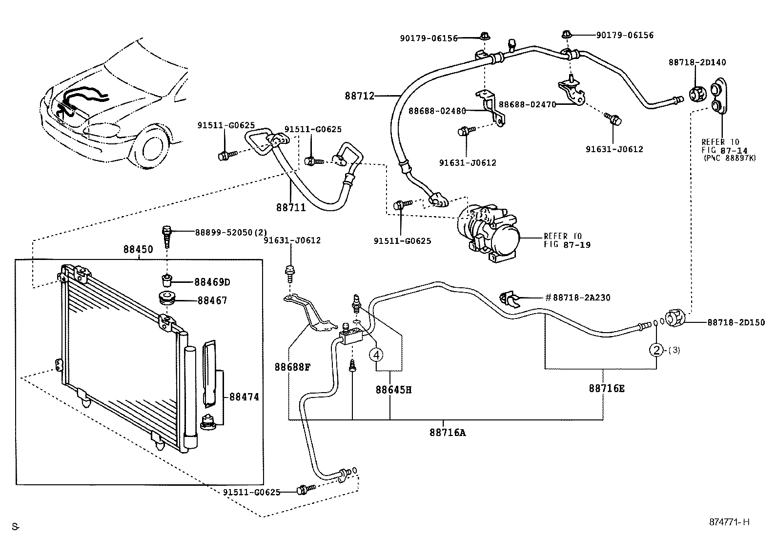 88450-02100 CONDENSER ASSY, W/RECEIVER product image