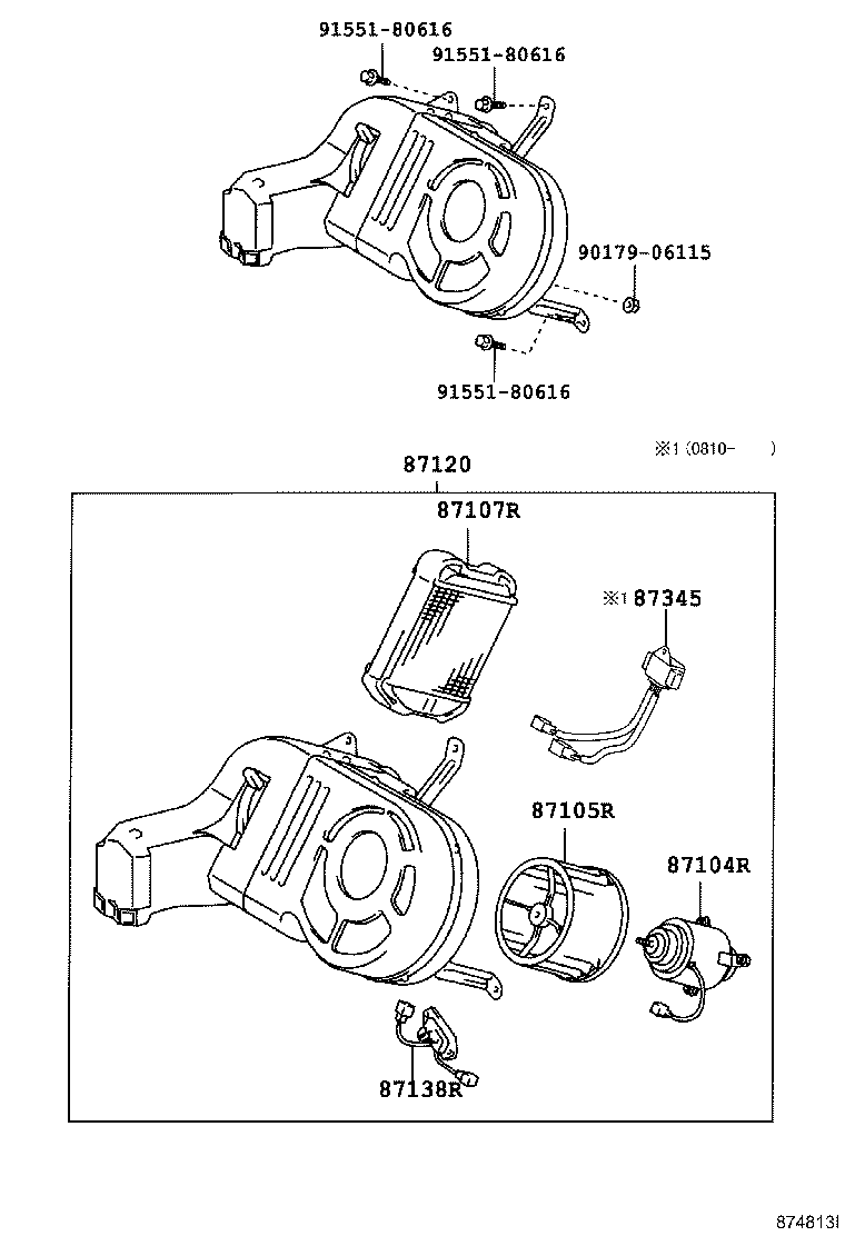 87107-37040 UNIT SUB-ASSY, HEATER RADIATOR product image