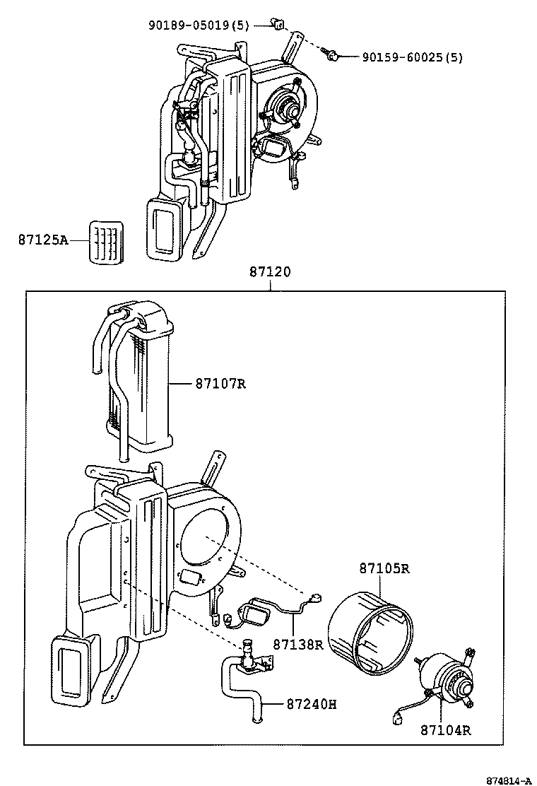 87150-37320 RADIATOR ASSY, HEATER product image