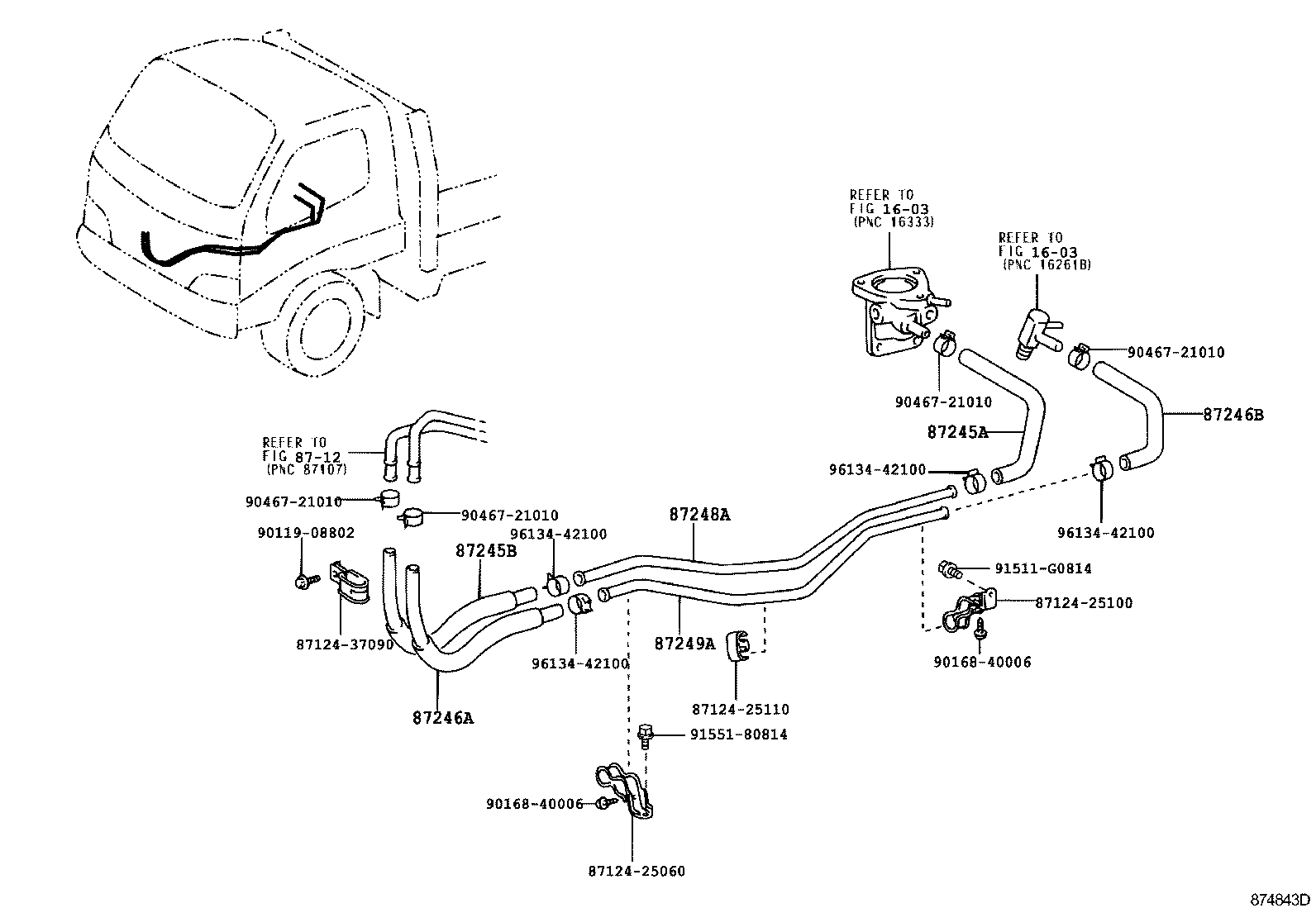 87245-25860 HOSE, HEATER WATER, OUTLET A product image