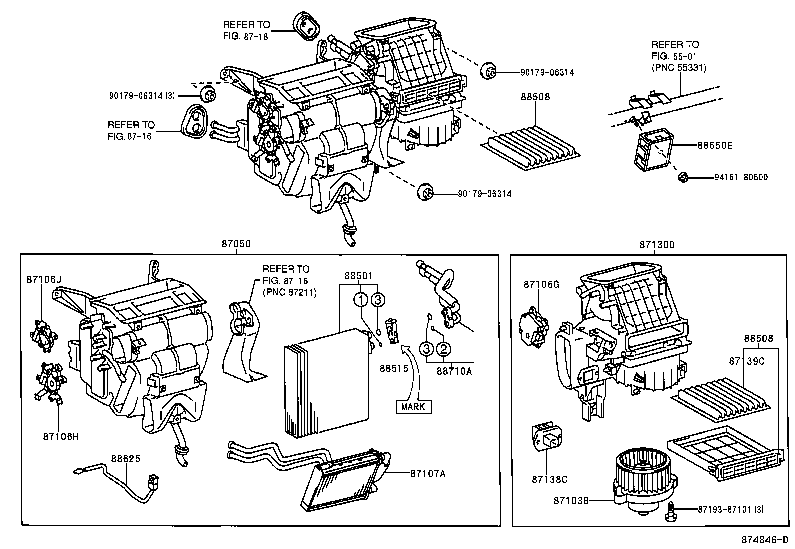 87103-44050 MOTOR SUB-ASSY, BLOWER W/FAN product image