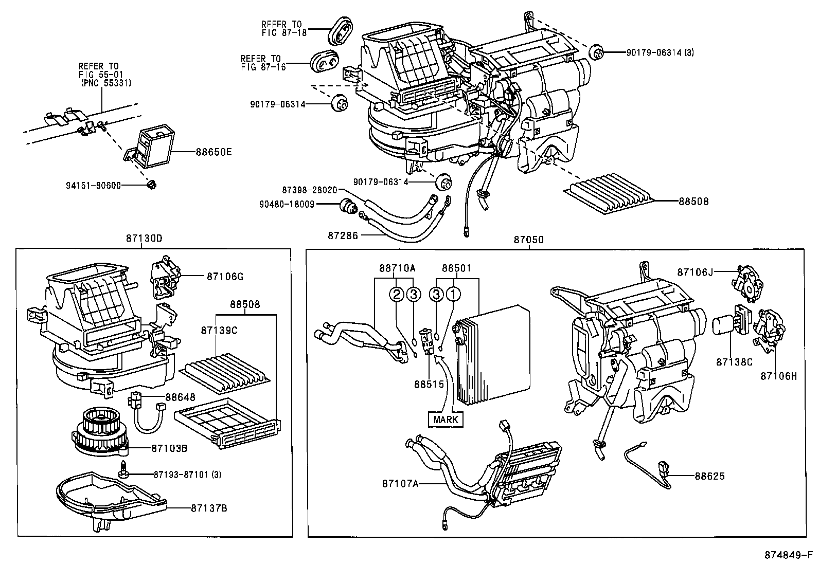 87103-44050 MOTOR SUB-ASSY, BLOWER W/FAN product image