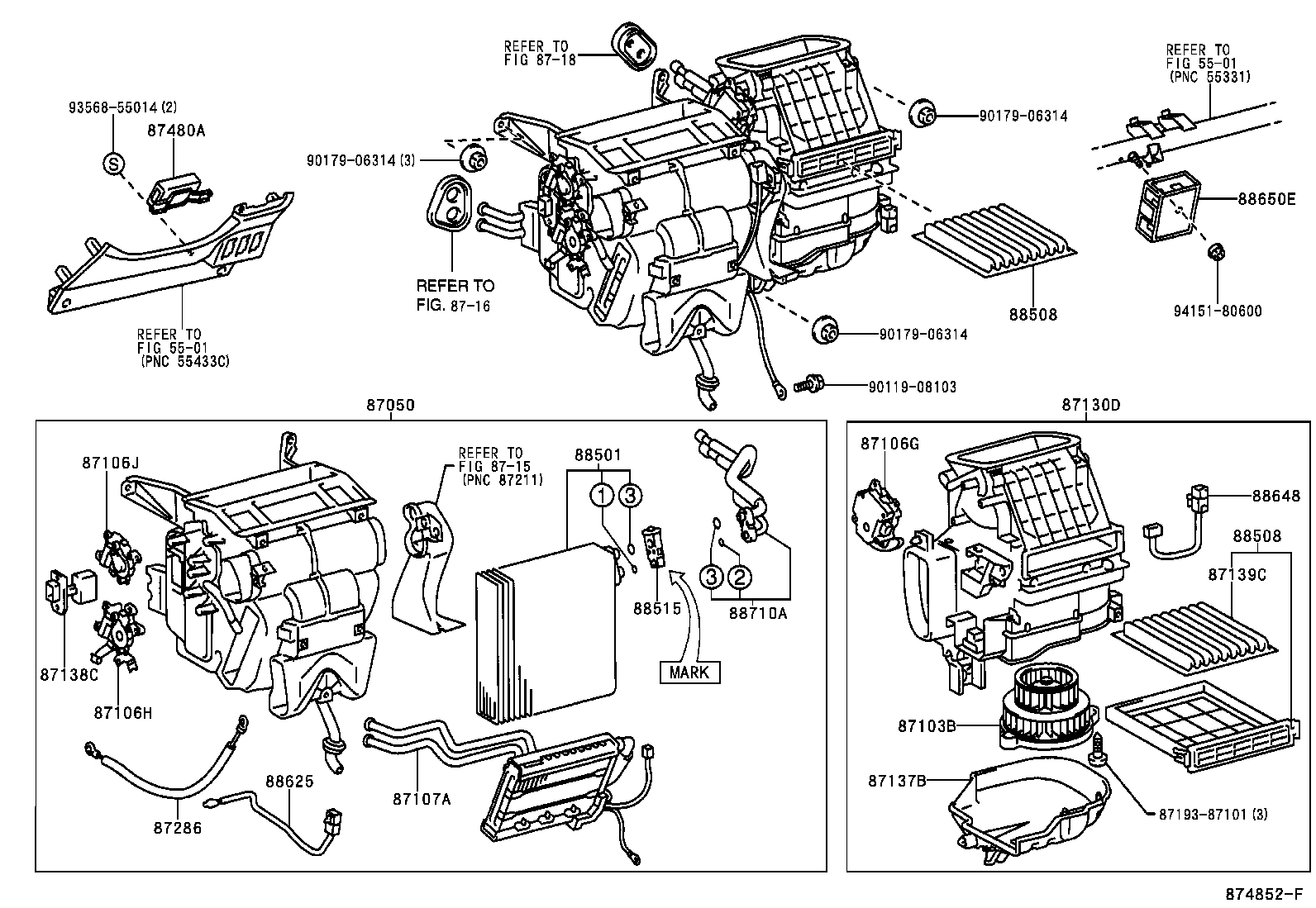 87103-44050 MOTOR SUB-ASSY, BLOWER W/FAN product image