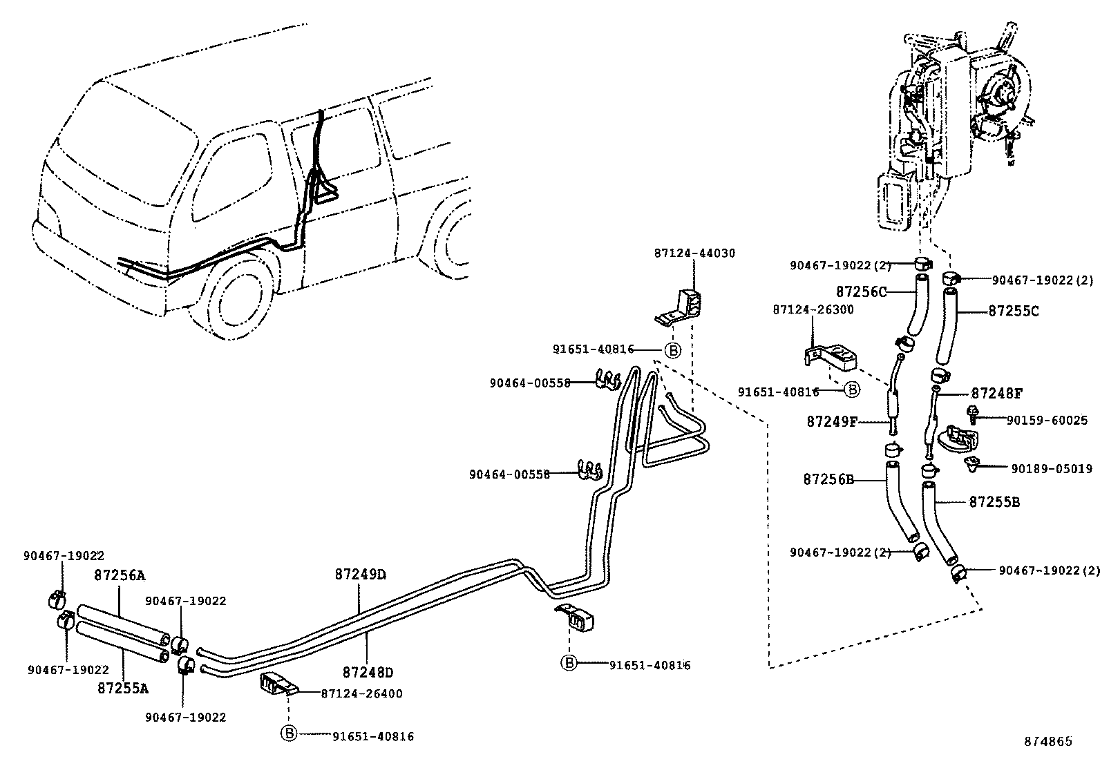 87245-3V050 HOSE, HEATER WATER, OUTLET A product image