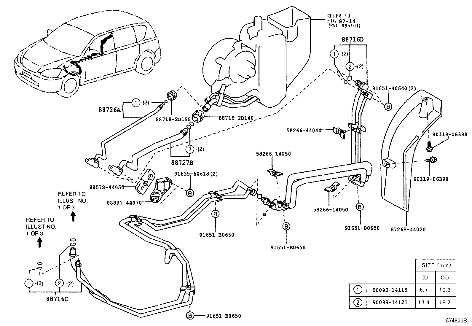 88703-44360 HOSE SUB-ASSY, DISCHARGE product image