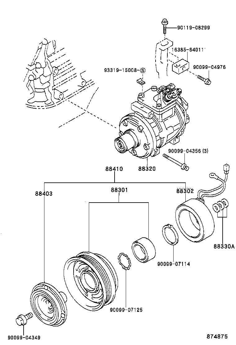 88412-20110 ROTOR SUB-ASSY, MAGNET CLUTCH product image
