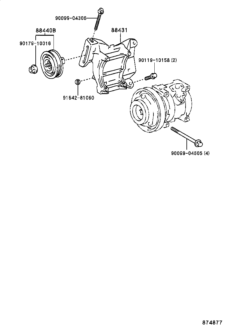 88431-53010 BRACKET, COMPRESSOR MOUNTING, NO.1 product image