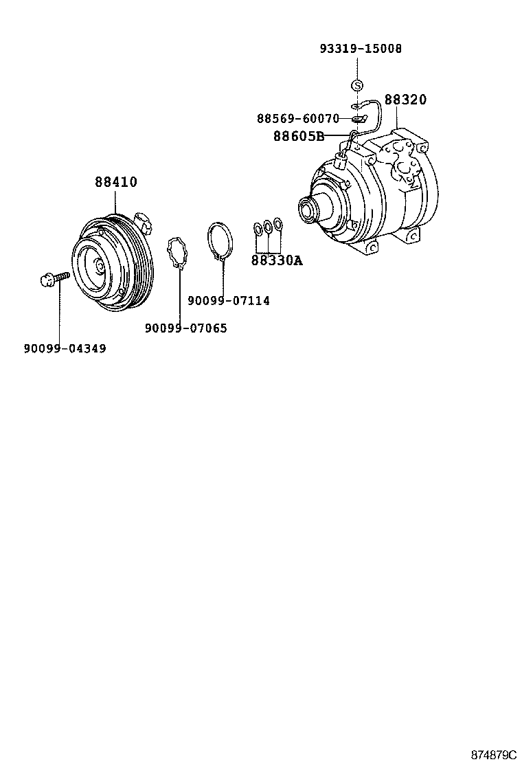88431-53010 BRACKET, COMPRESSOR MOUNTING, NO.1 product image