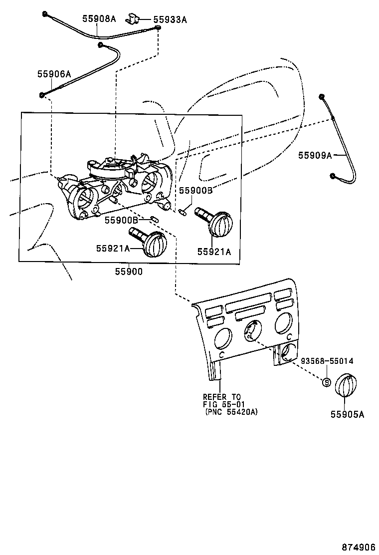55844-13020 DUCT, HEATER TO REGISTER, NO.2 product image