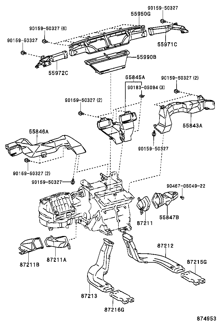 55845-51020 DUCT, HEATER TO REGISTER, NO.3 product image