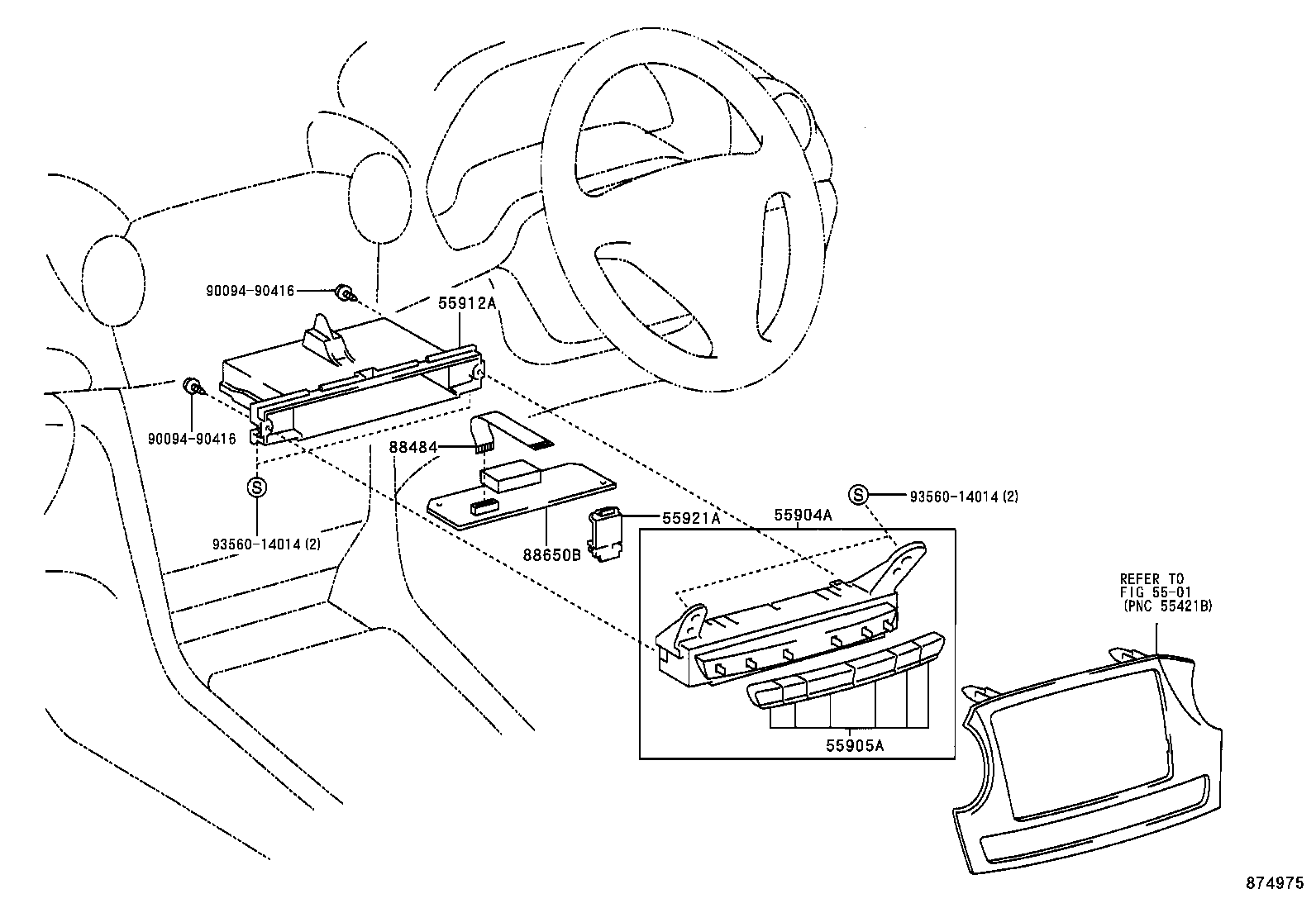 55902-22150 HOUSING SUB-ASSY, HEATER CONTROL product image