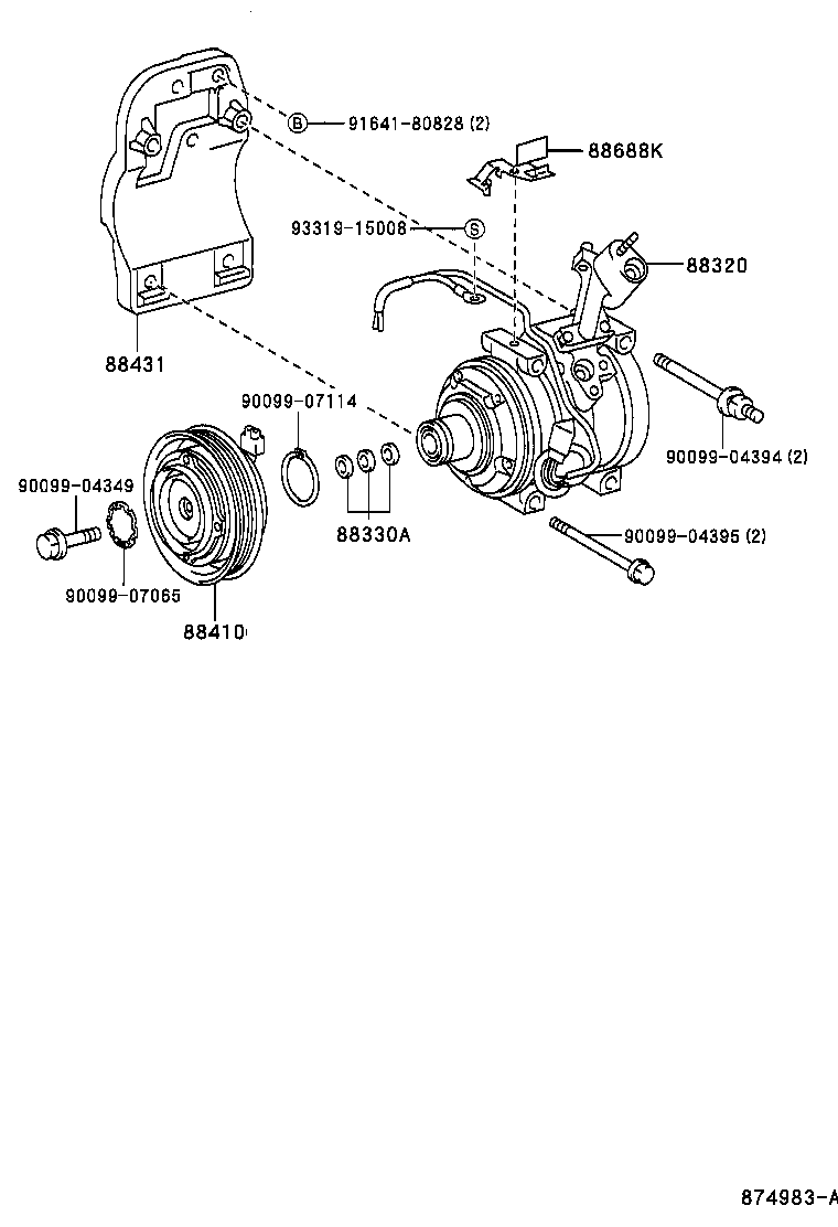 88688-03030 BRACKET, COOLER COMPRESSOR product image