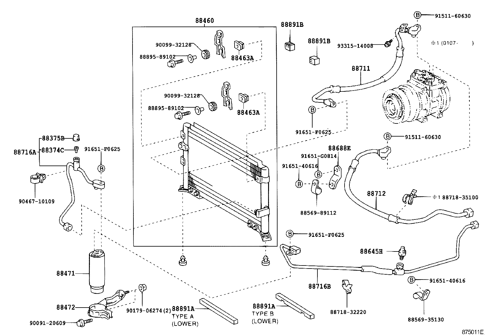 88467-04070 CUSHION, COOLER CONDENSER, NO.2 product image