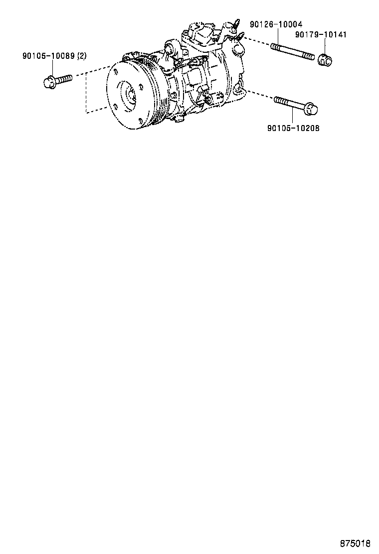 88431-53010 BRACKET, COMPRESSOR MOUNTING, NO.1 product image