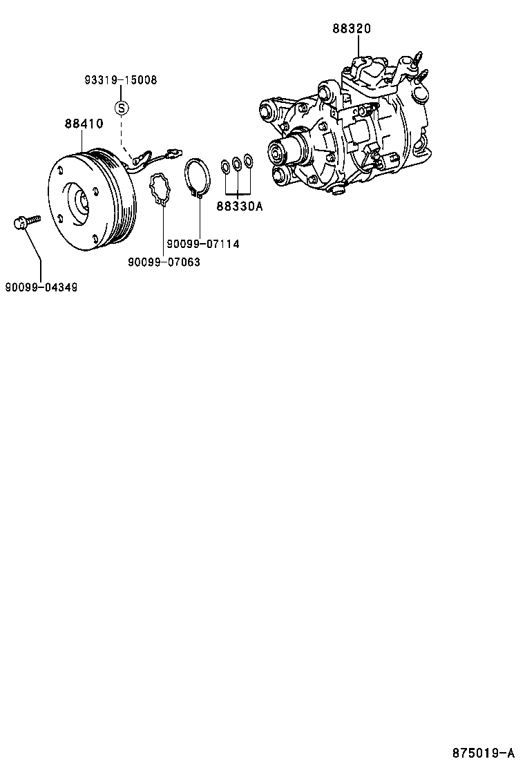 88431-53010 BRACKET, COMPRESSOR MOUNTING, NO.1 product image