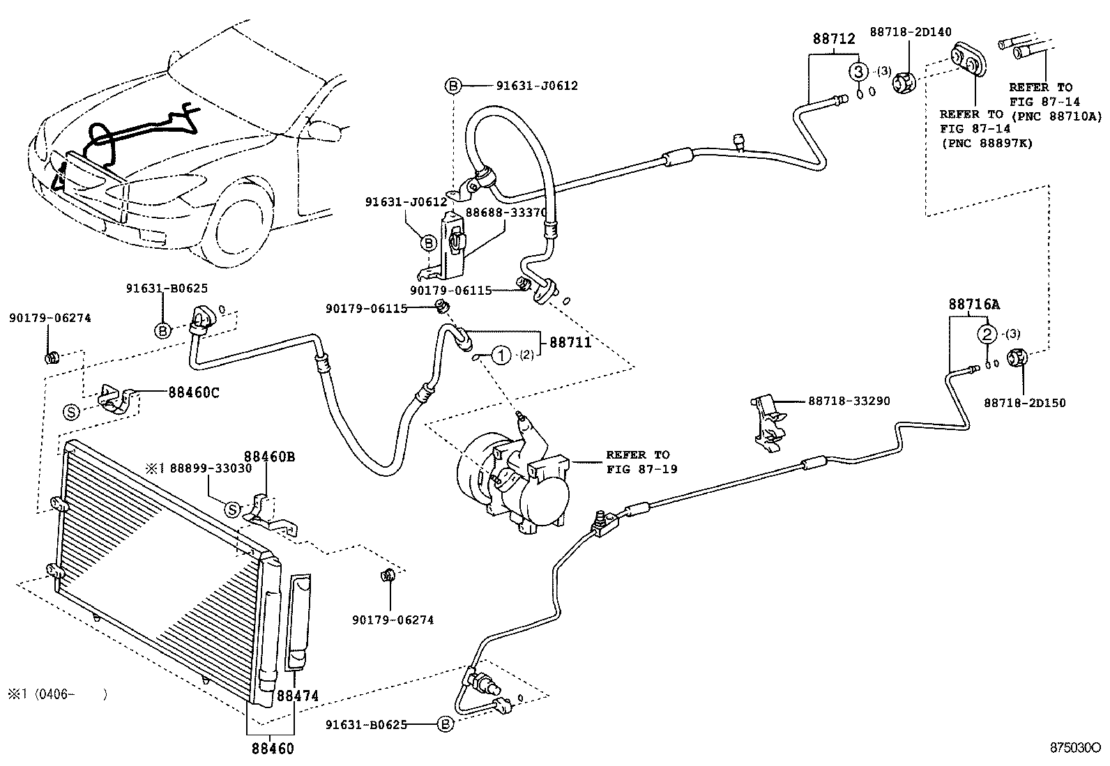 Toyota 88688-06120 BRACKET, COOLER CONDENSER, NO.1