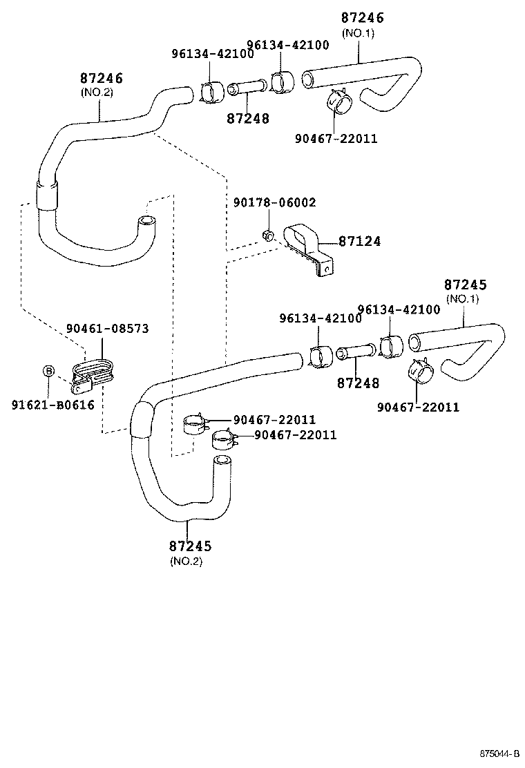 87245-37D30 HOSE, HEATER WATER, OUTLET A product image