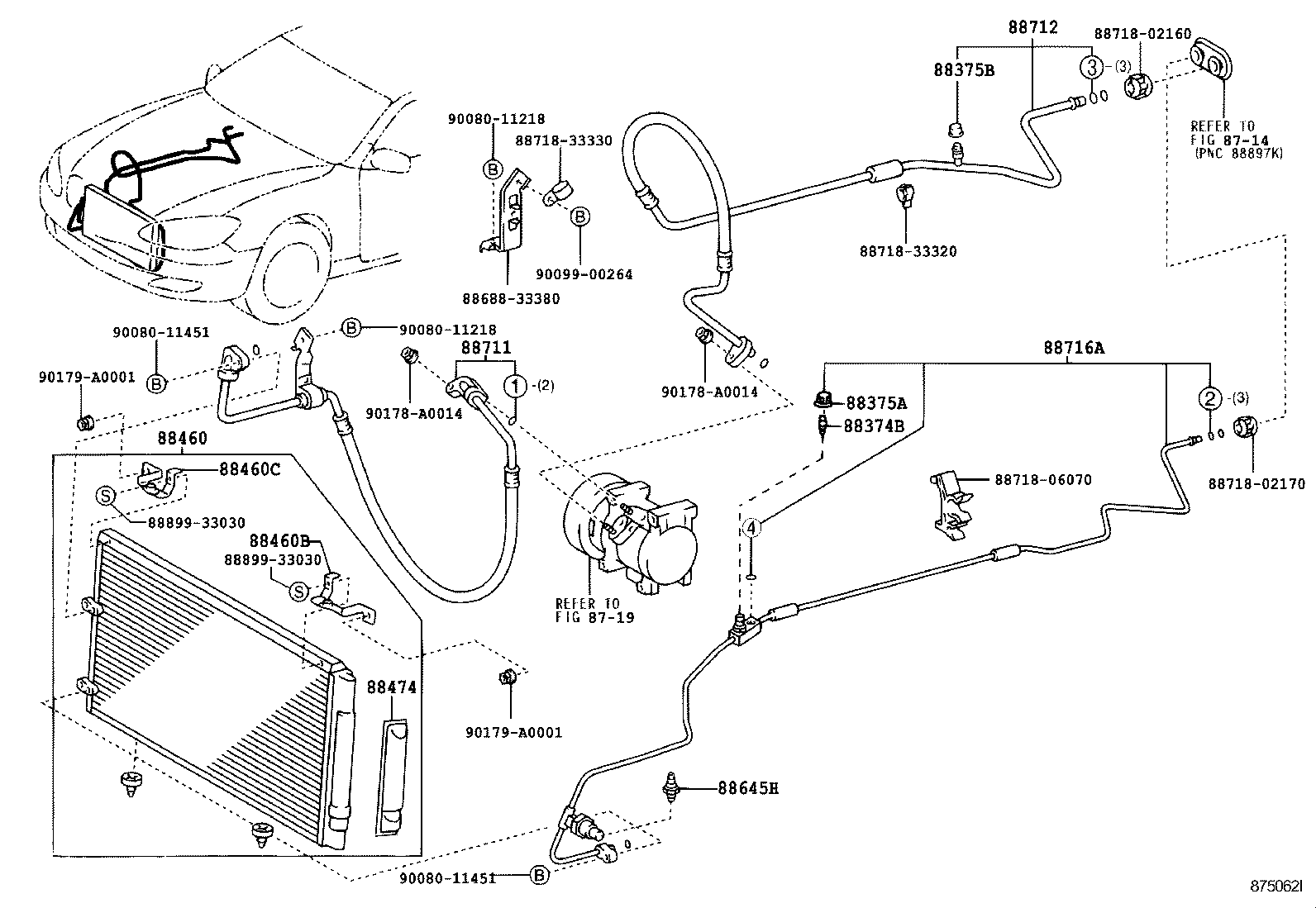 Toyota 88460-06070 CONDENSER ASSY, COOLER