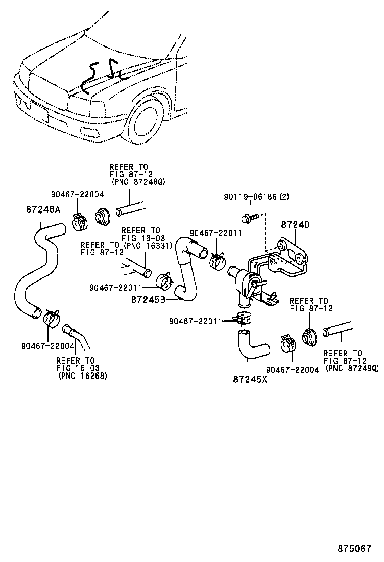 87245-43120 HOSE, HEATER WATER, OUTLET A product image