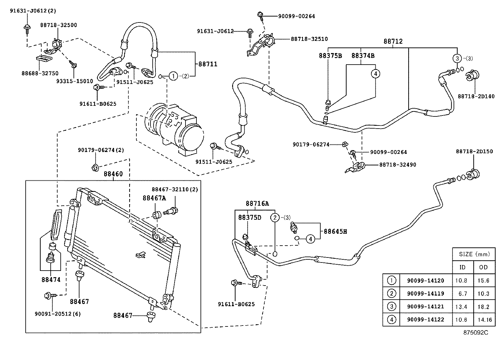 88460-32230 CONDENSER ASSY, COOLER product image