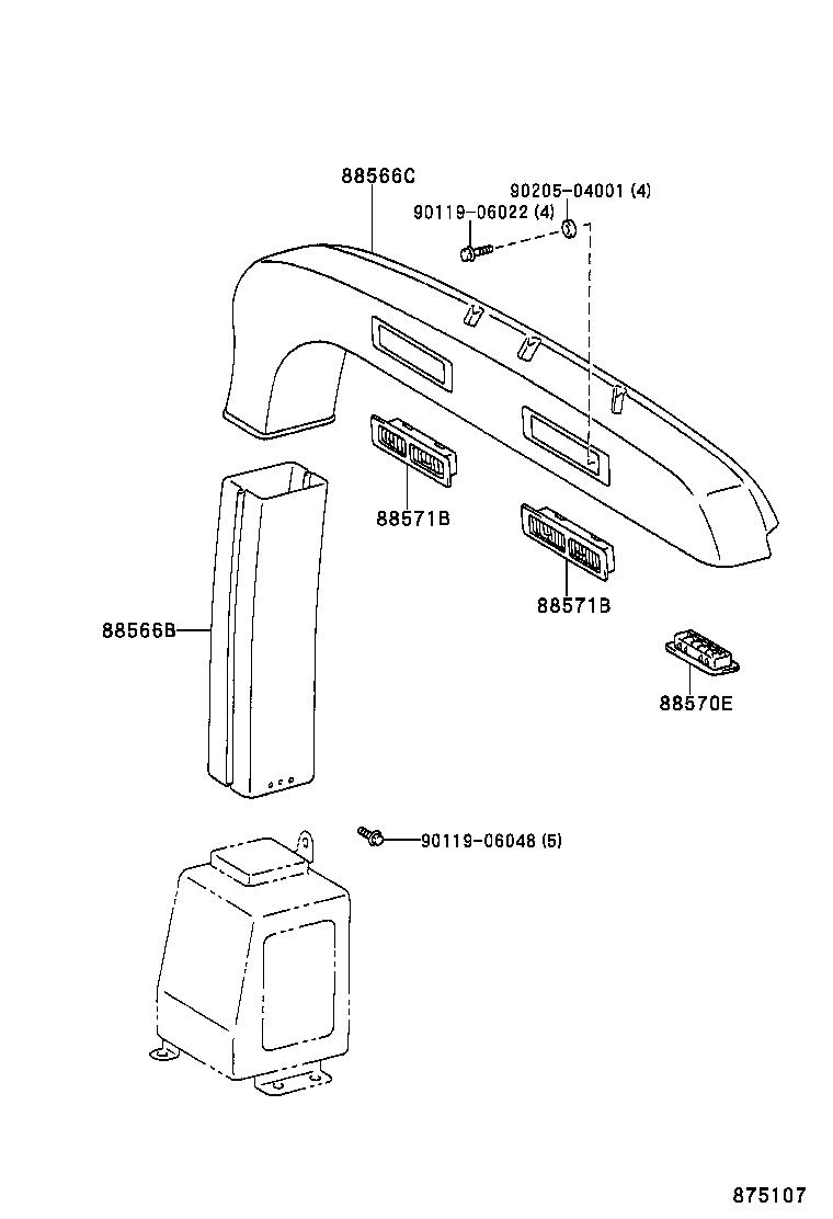 55844-60200 DUCT SUB-ASSY, HEATER TO REGISTER, NO.2 product image
