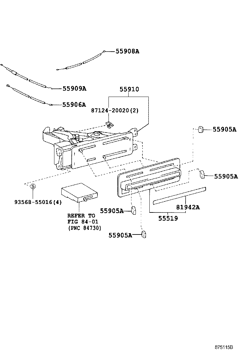 55907-26050 CABLE SUB-ASSY, TEMPERATURE CONTROL product image