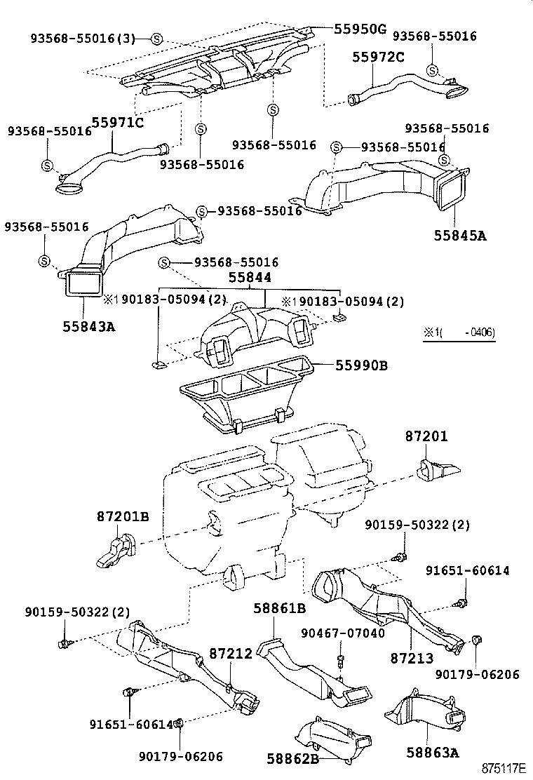 55912-33100 HOUSING, HEATER CONTROL product image
