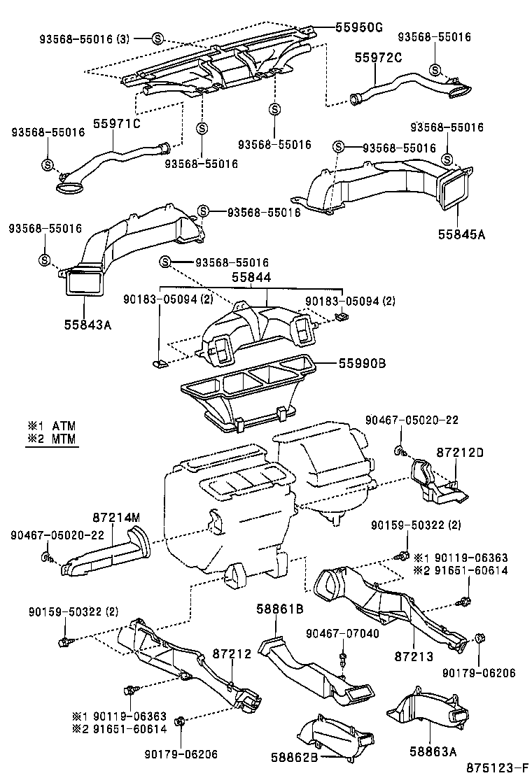 55844-06040 DUCT, HEATER TO REGISTER, NO.2 product image