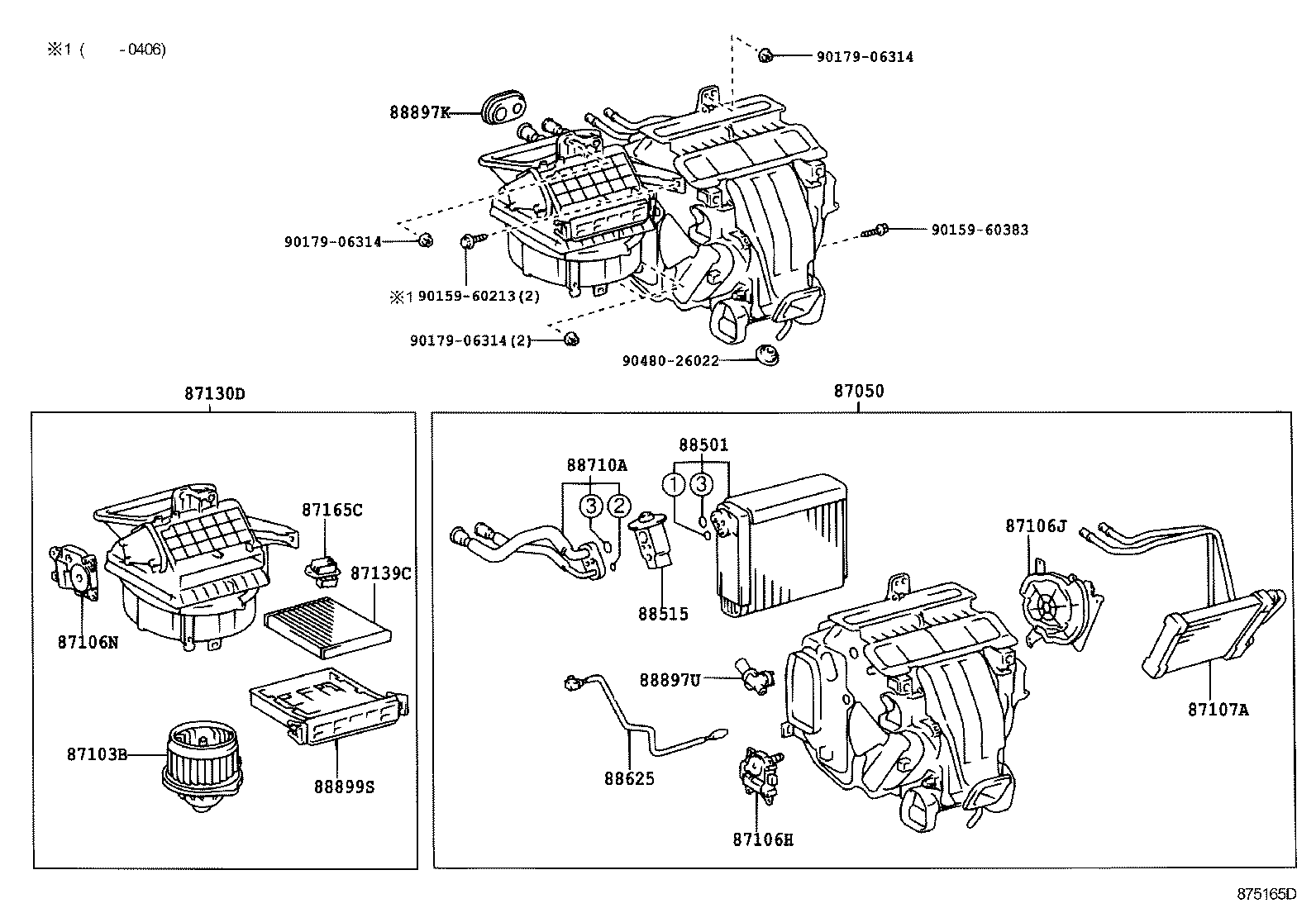 87103-33071 MOTOR SUB-ASSY, BLOWER W/FAN product image