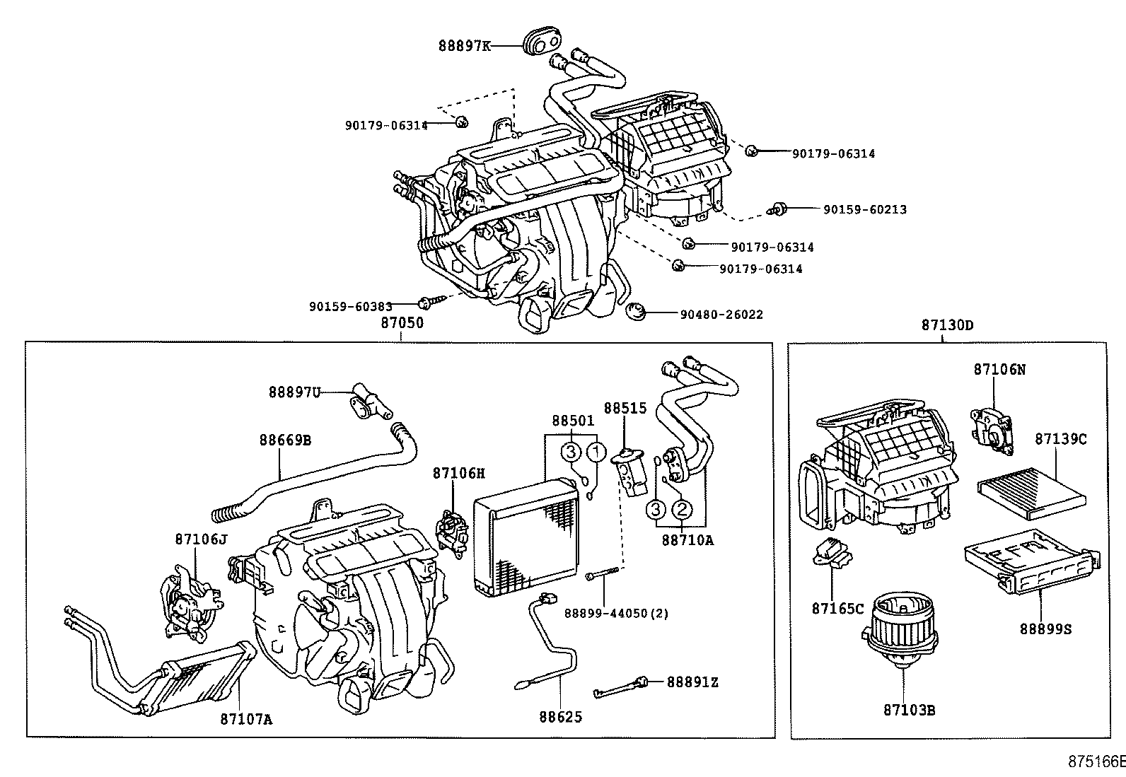 87103-33071 MOTOR SUB-ASSY, BLOWER W/FAN product image