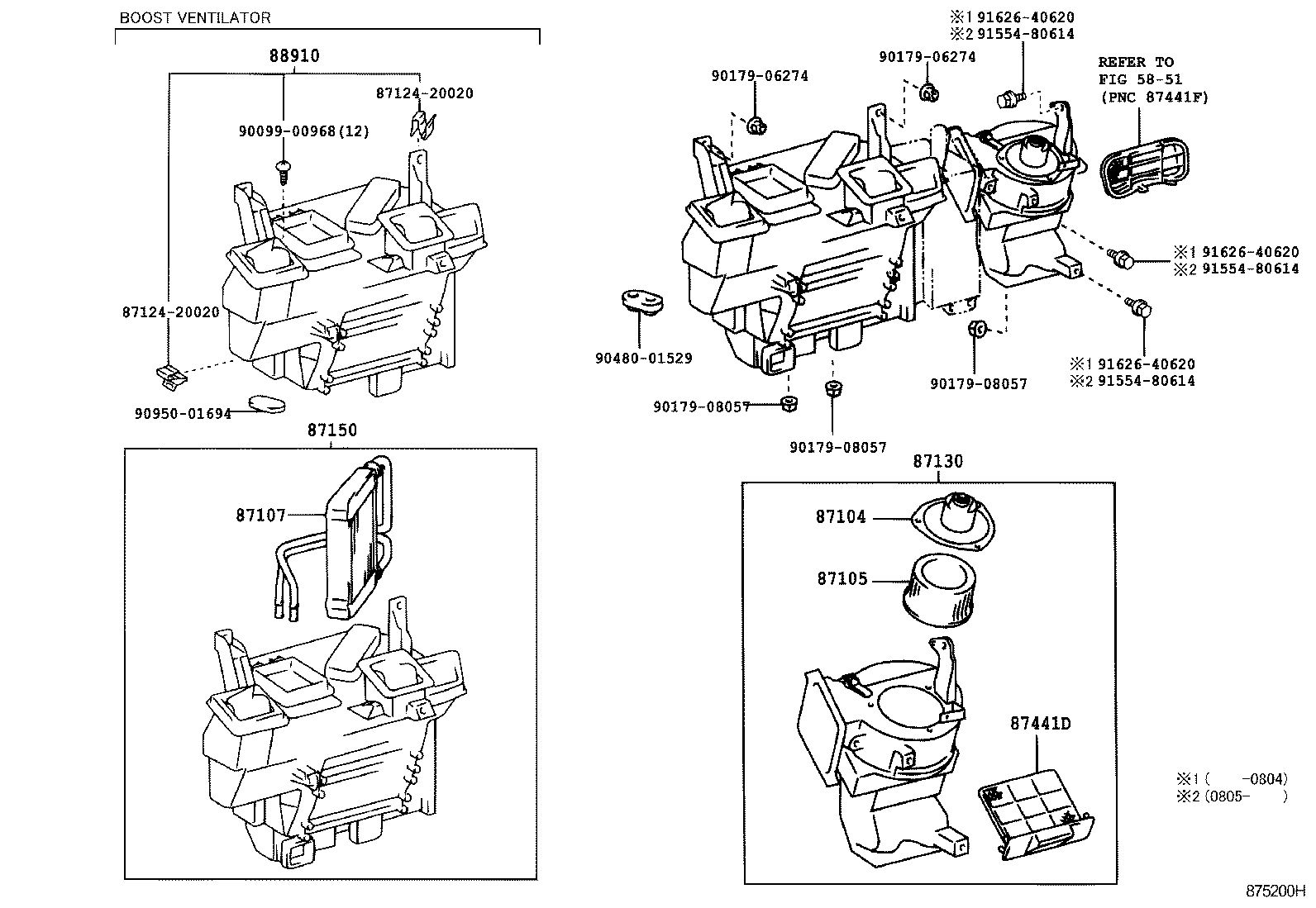 87130-37101 BLOWER ASSY, HEATER, FRONT product image