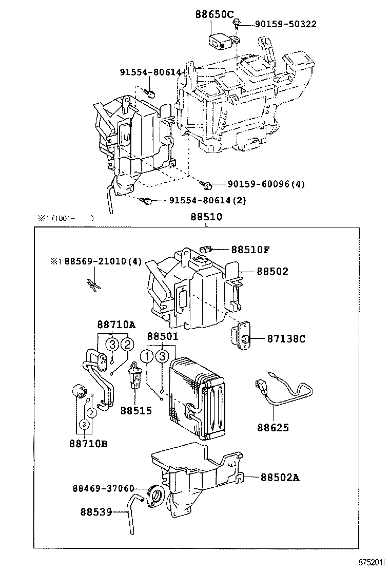 88710-37480 TUBE ASSY, AIR CONDITIONER product image
