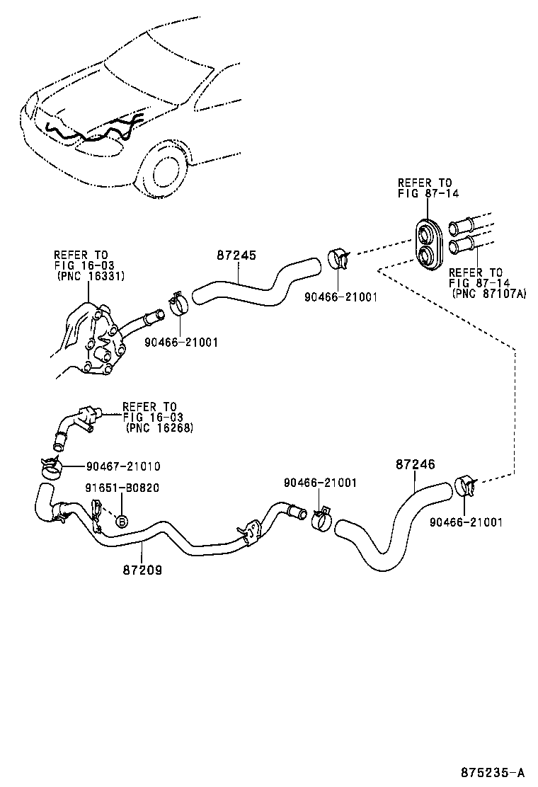 87245-1E152 HOSE, HEATER WATER, INLET product image