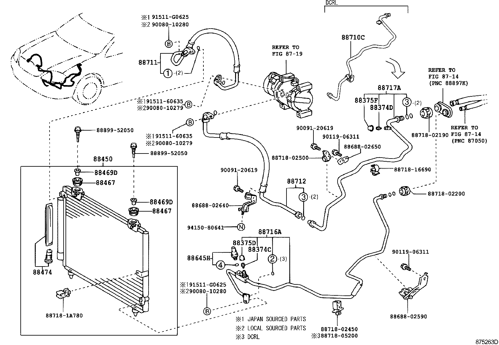 88450-02150 CONDENSER ASSY, W/RECEIVER product image