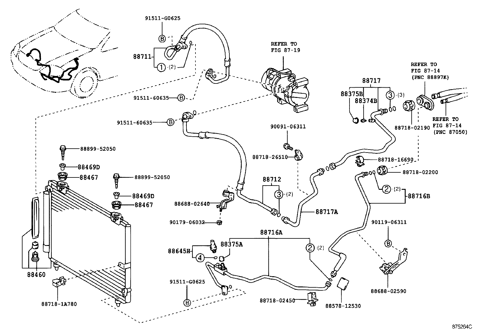 88450-02150 CONDENSER ASSY, W/RECEIVER product image