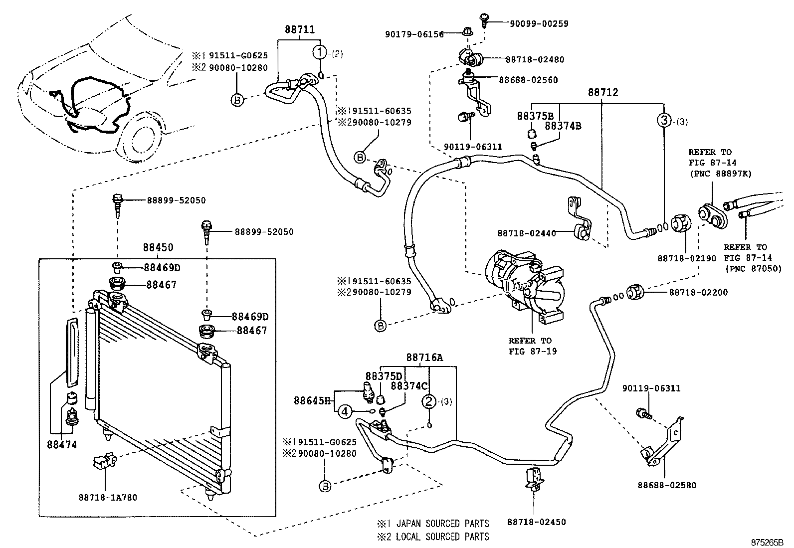 88450-02150 CONDENSER ASSY, W/RECEIVER product image