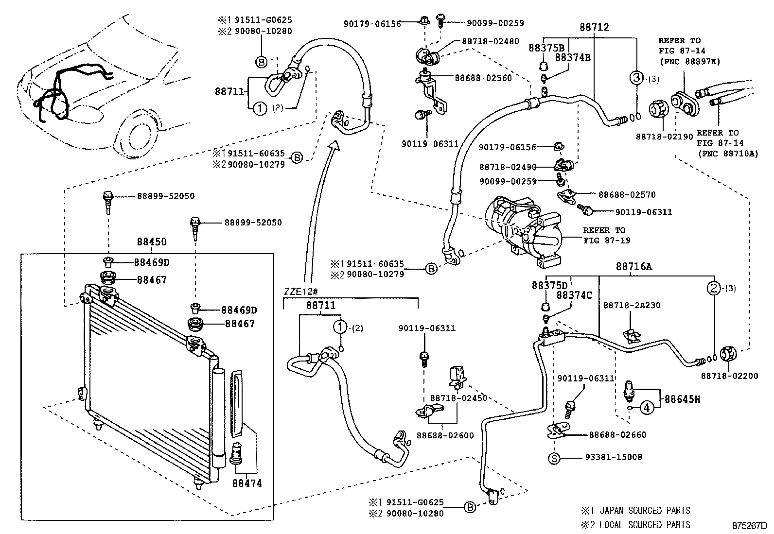 88450-02150 CONDENSER ASSY, W/RECEIVER product image