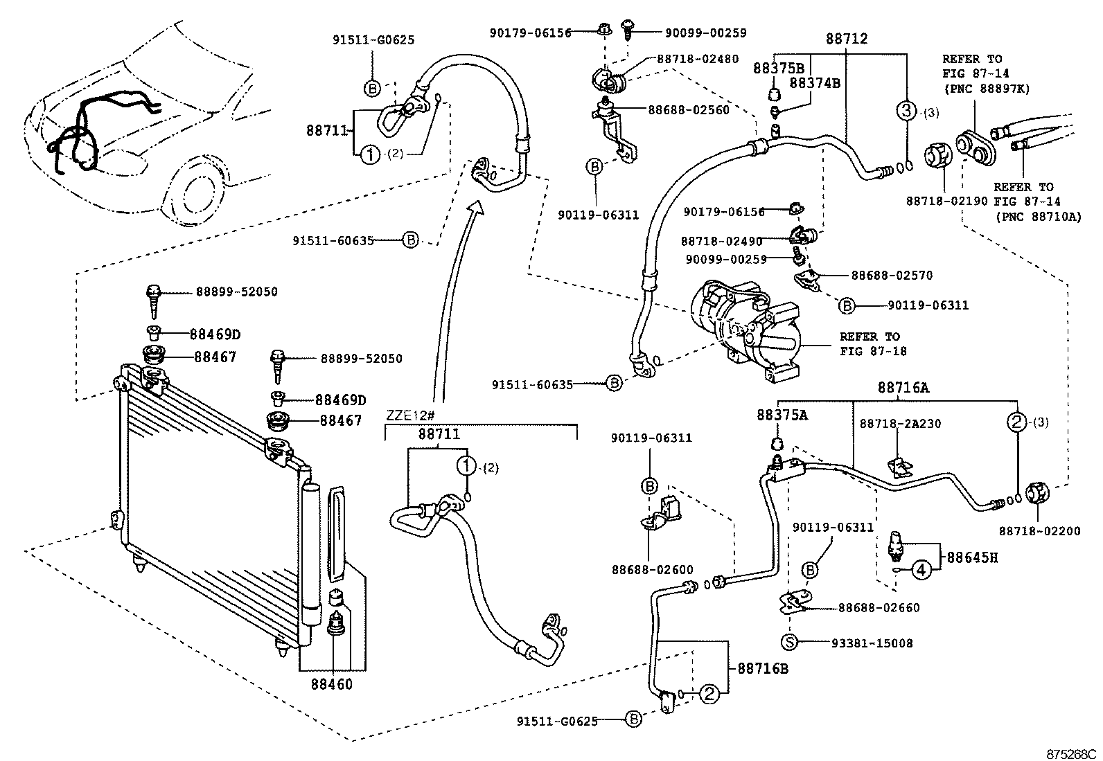 88450-02150 CONDENSER ASSY, W/RECEIVER product image