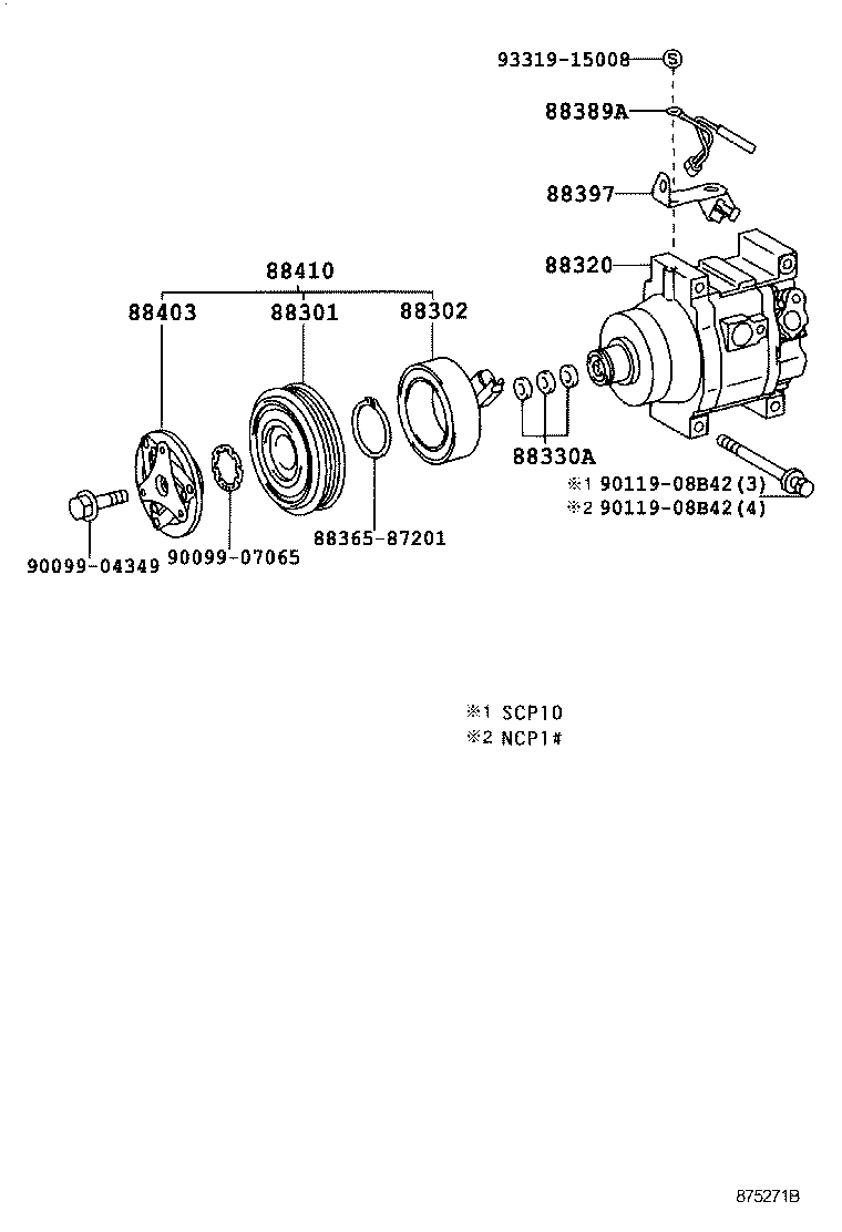 88605-52250 WIRE, COMPRESSOR product image