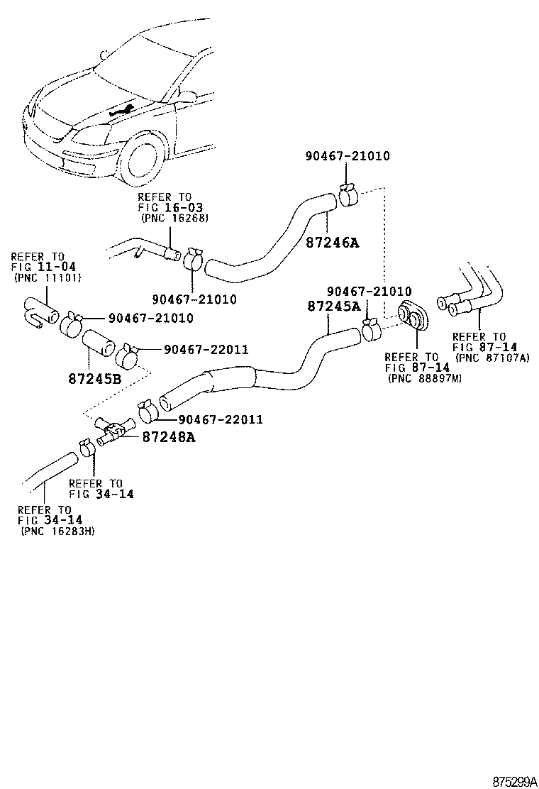 87245-2D650 HOSE, HEATER WATER, OUTLET A product image