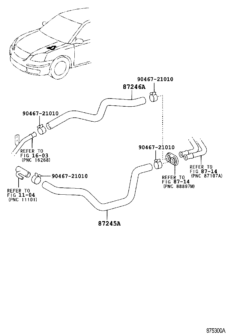 87245-2D650 HOSE, HEATER WATER, OUTLET A product image