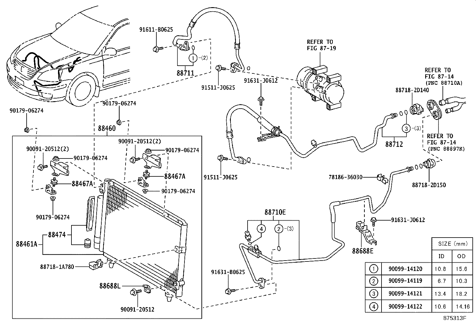 88460-20580 CORE, COOLER CONDENSER product image