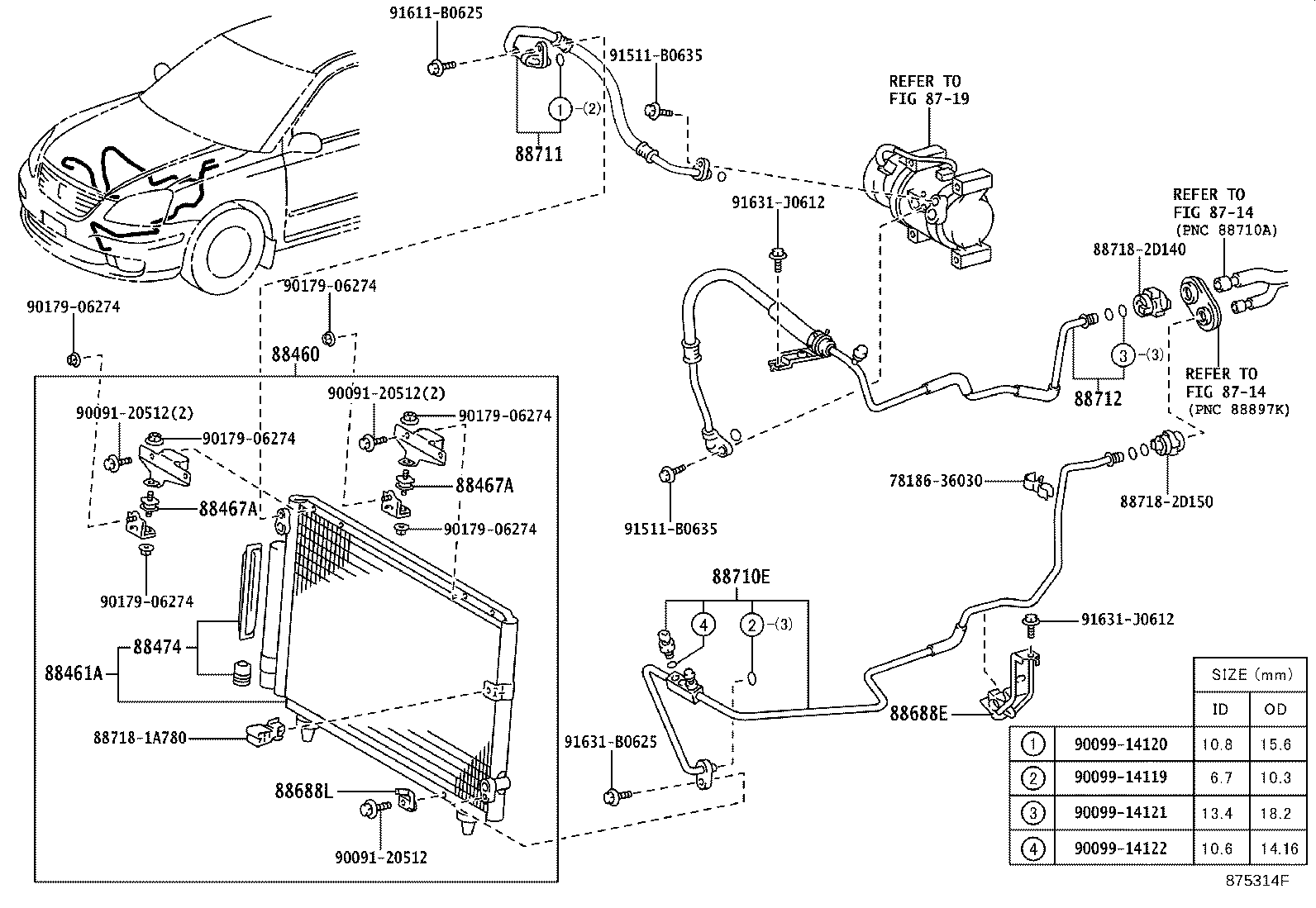 88460-20580 CORE, COOLER CONDENSER product image